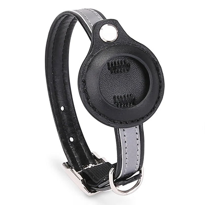 Adjustable Leather Pet Collar for Apple Airtag, Location Tracker, Dog, Cat, Anti-lost, Reflective Protection Case,Dog Products