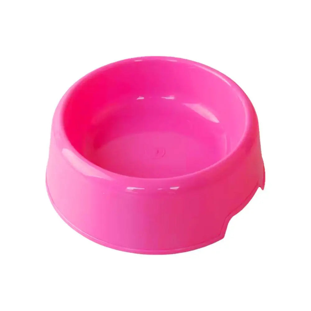 Candy Color Plastic Pet Round Bowl Cat And Dog Food Bowl Pet Small Cat And Dog Tableware Wholesale Easy To Clean Colorful