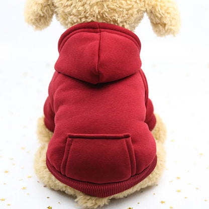 Winter Pet Doggy Clothing Leisure Small Dogs Hoodies Coat for Puppy Soft Warm Cat Dog Sweater Sweatshirt Teddy Chihuahua Clothes