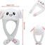 Pokemon Cartoon Glowing Hat Cute Pikachu Children Plush Bunny Hat Cute Pet Bunny Ears Will Move Headband Girl New Year Gift New