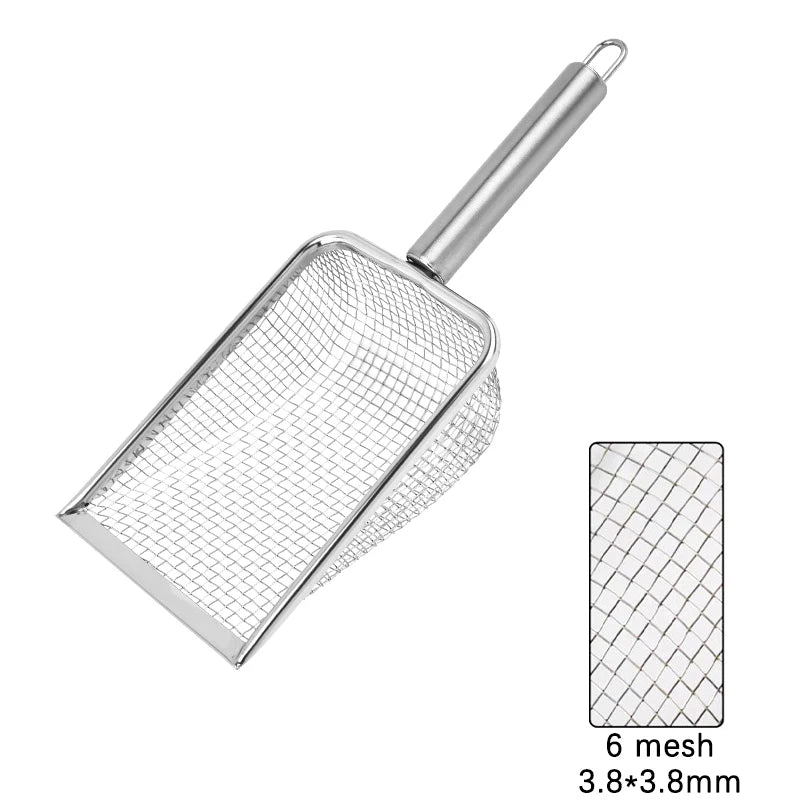 Cat Litter Scoop Metal Cat Litter Shovel Comfortable Handle Scoop For Cats Toilet Cleaning Tools Stainless Steel Cats Shovel