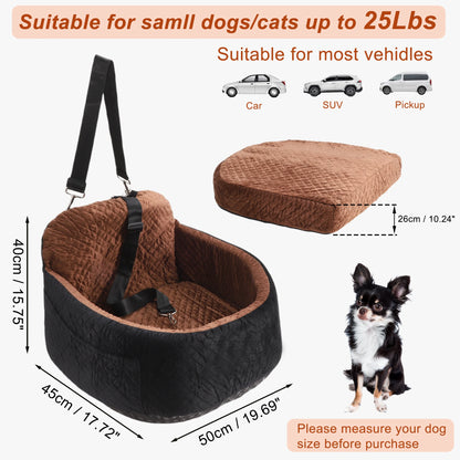 UXCELL Fashion Dog Car Seat Casual Solid Dog Beds Mats for Small Medium Dog Removable Safe Comfortable Travel Dog Supplies