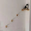 Wall Mounted Wooden Cat Bridge Cat Jumping Platform with Pedals Cat Climbing Ladder Cat Hammock for Kitten Playing and Resting