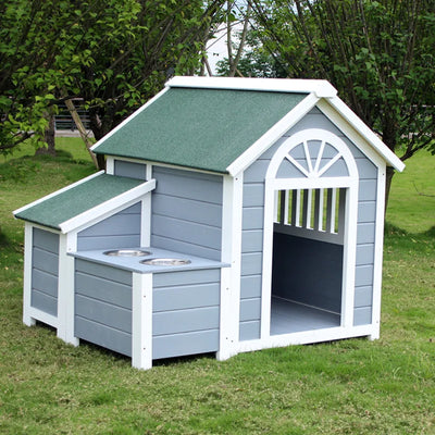 All Seasons Solid Wood Dog House Outdoor Rainproof Outdoor Pet Kennel Large Kennel
