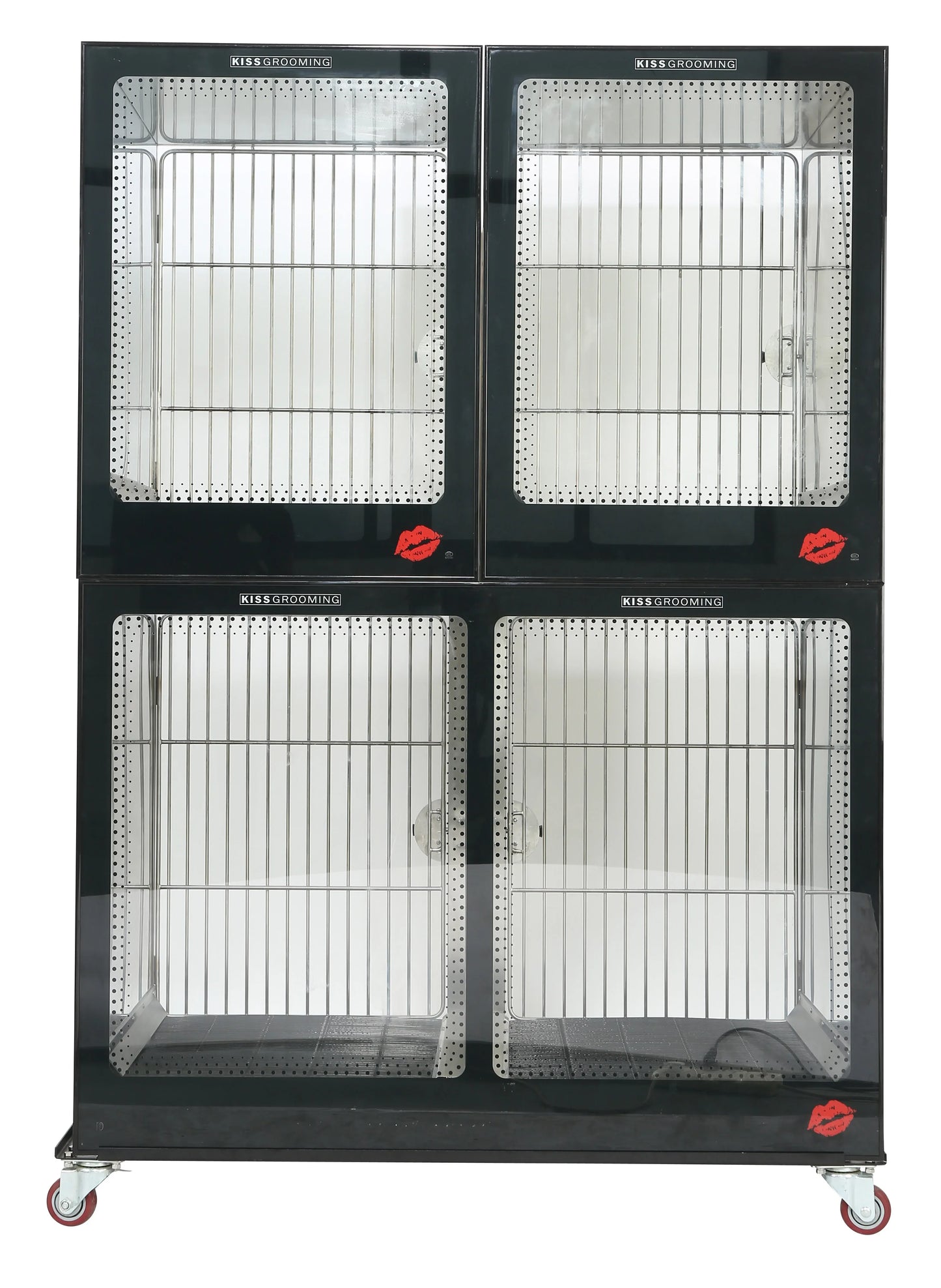 KA-505D Hot Sale Stainless Steel Pet-Showing Dog Cat Cage for Veterinary Powder coating high quality pet kennel