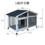 IGH Dog House Outdoor Rainproof Dog Villa Wooden Kennel Small to Medium Kennel Stainless Steel Fence Cat Cage Outdoor Dog