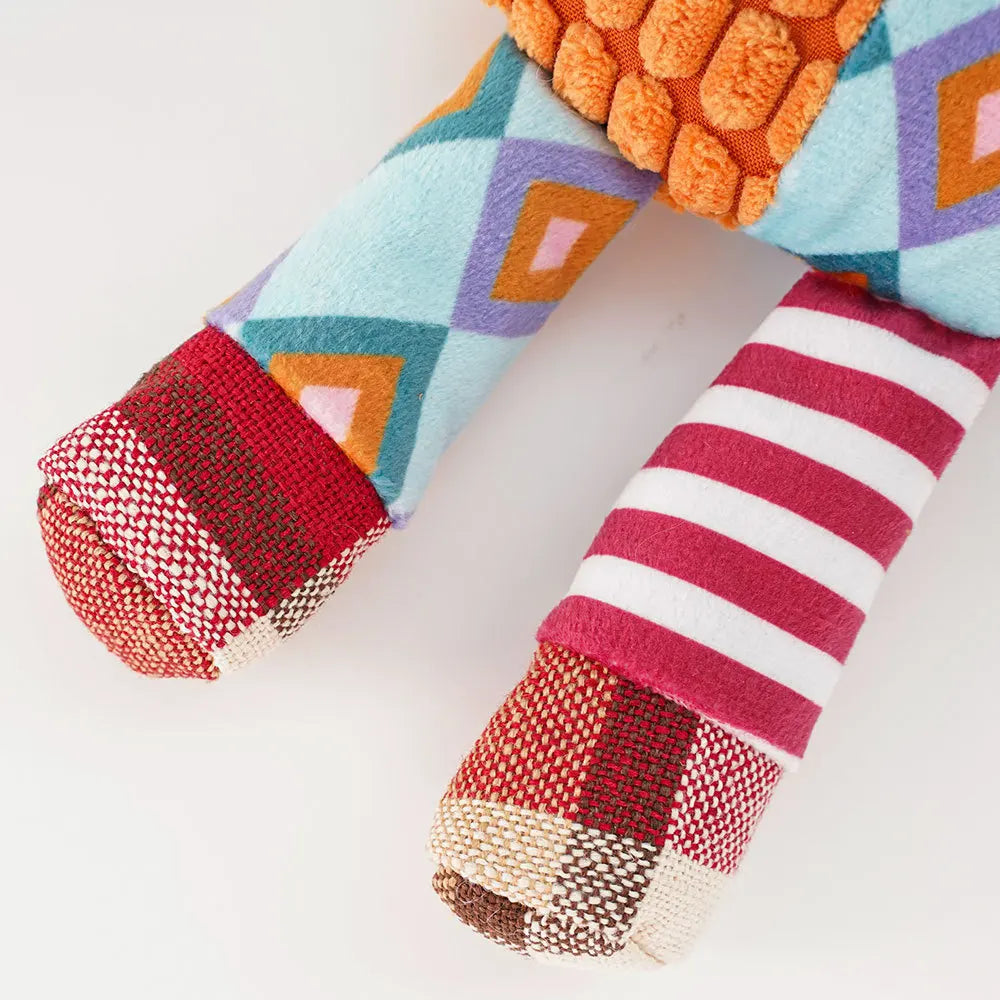 Squeaky Dog Toys for Small Medium Dogs, Elephant Rabbit Fox Plush Dog Chew Toys with Soft Fabric, Puppy Toys to Keep Them Busy