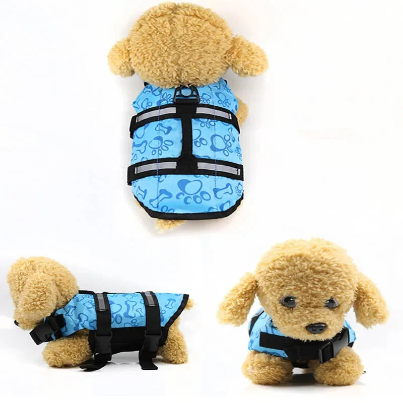 Pet Dog Life Vest Summer Reflective Life Jacket Dog Safety Clothes summer of swimming suit for outing of Pet Dog Life Vest