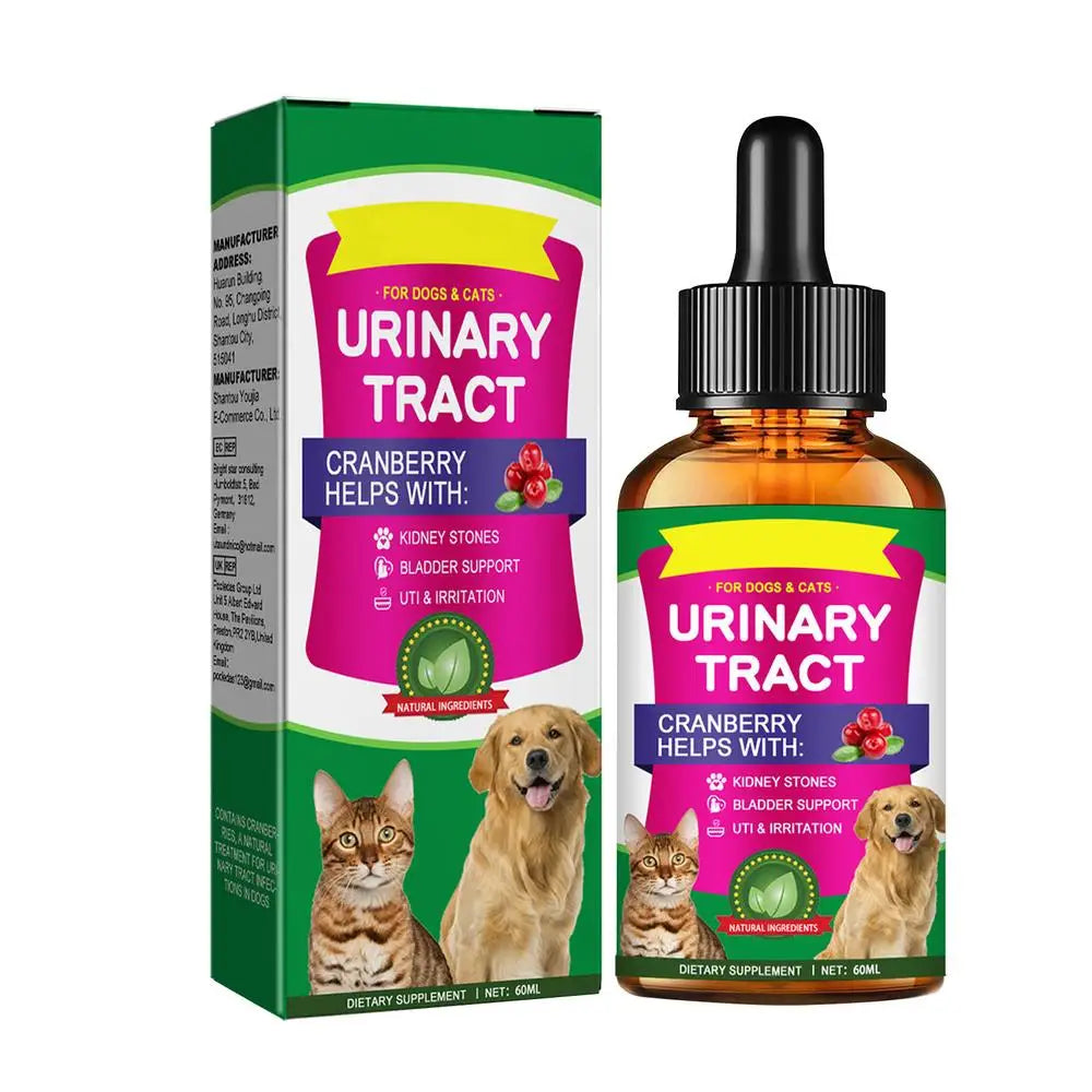 Powerful Cat Bladder Drops 60ml For Urinary Tract Care Powerful Bladder Stone Remover Promote Kidney Health Pet Health Care