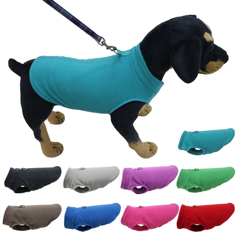 Soft Fleece Dog Vest Puppy Cat Clothes Spring Winter Outdoors Warm Vest Sweater Costumes Jacket Yorkshire Clothes For Small Dogs
