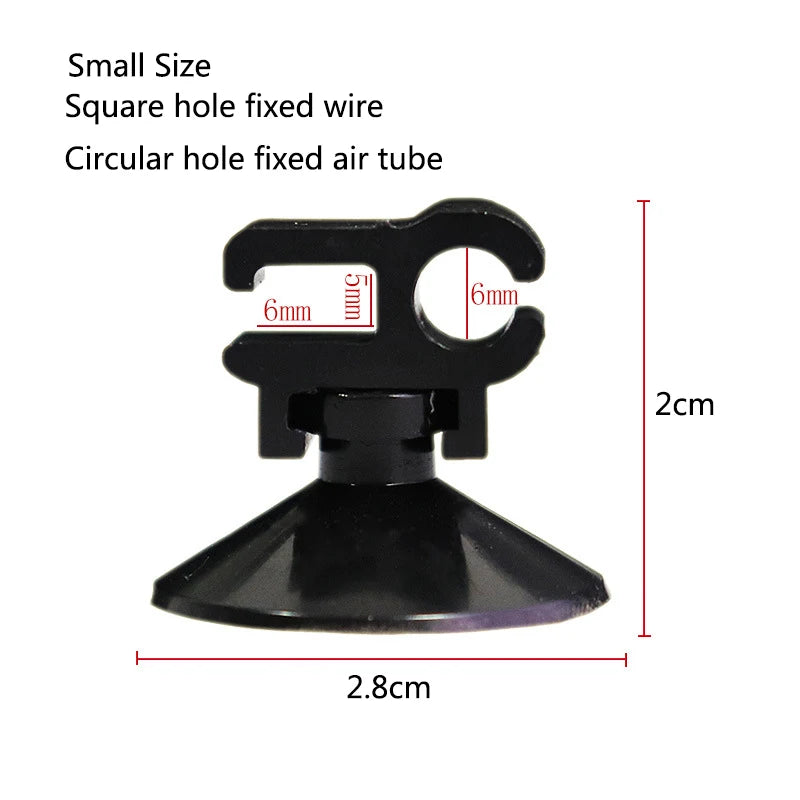 5Pcs Aquarium Suction Cup Clip Fish Tank AirLine Tube Oxygen Hose Pump Power Cord Buckle Wire Finisher Suction Cups  6/16/20mm