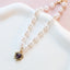 Pearl Chain Accessories for Cats Zircon Heart Pet Products Small Medium Puppy Neck Wear Wedding Birthday Gift Pet Dog Collar