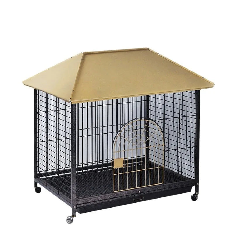 Pet supplies dog house, iron kennel, single door folding, dog cage wholesale pet cage D5 wire dog cage