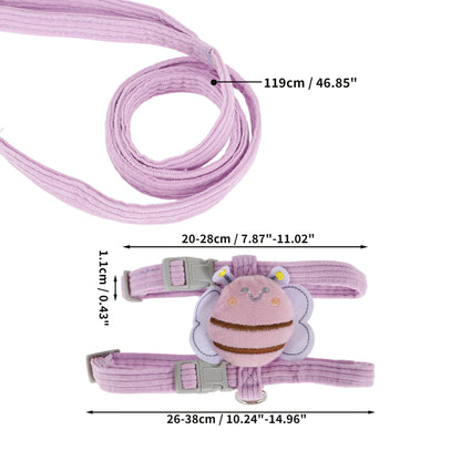 UXCELL 1 Set Cat Harness and Leash Set Cats Escape Proof Kitten Harness Small Yellow