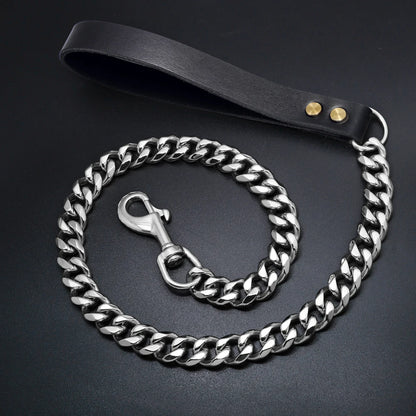 19mm Durable Stainless Steel Dog Leash Training Collar for Medium and Large Dogs Pitbull Gold and Silver Chain Lead