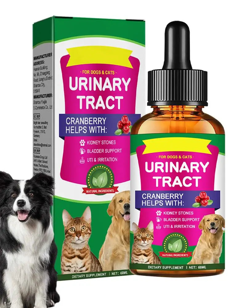 Powerful Cat Bladder Drops 60ml For Urinary Tract Care Powerful Bladder Stone Remover Promote Kidney Health Pet Health Care