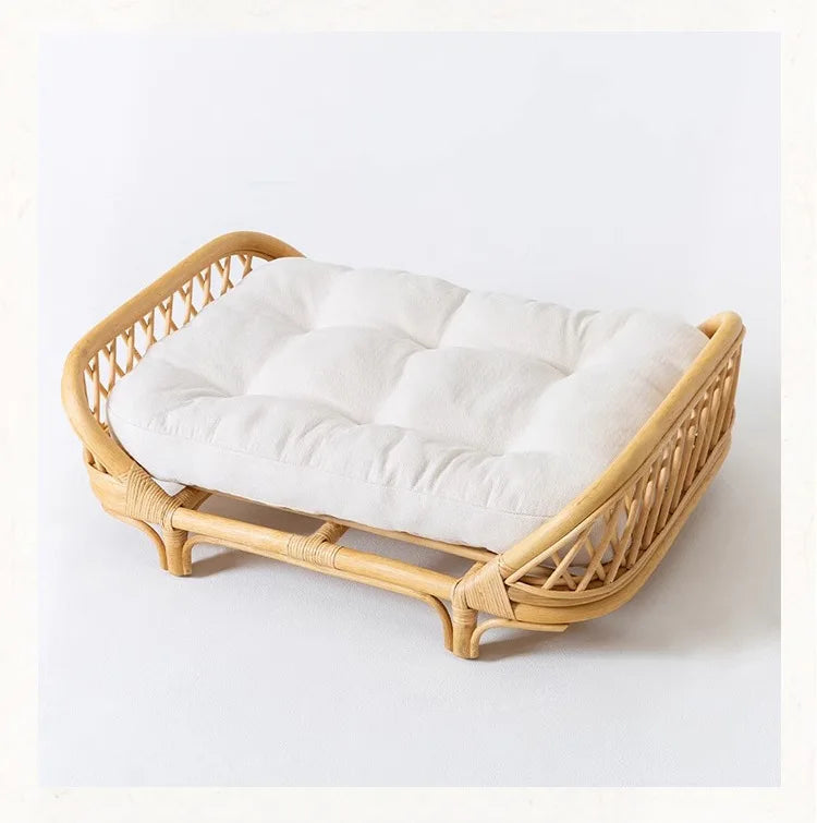Dog bed universal cat litter pet bed rattan dog bed rattan kennels medium and small dogs winter and summer pet litter
