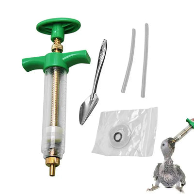 Food Feeder Baby Birds Feeding Injector Kit With Soft Hose And Spoons Lightweight Bird Feeding Supplies For Parrots Pigeons