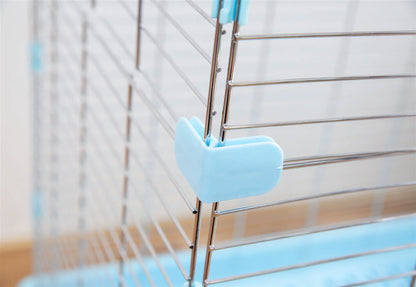 New Products Metal Wire Indoor Home Use Pet Rabbit Cage with Plastic Matting Cheap Pet Cage With Tray