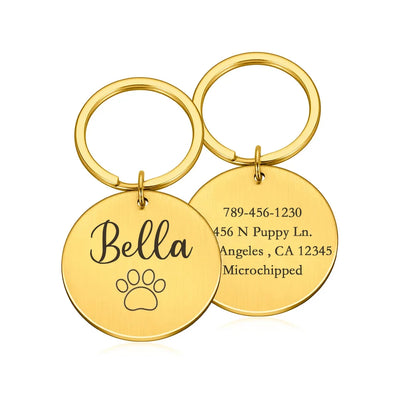 Personalized Dog ID Tags for Dogs Medal with Engraving Name Customizable Kitten Puppy Accessories Necklace Chain