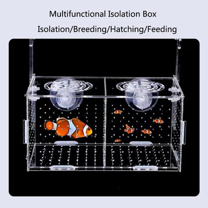 HighTransparent Acrylic Aquarium Fish Breeding Feeding Isolation Box Fish Aquarium Breeder Hatching Incubator Tank  Accessories