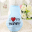 Cute Paw Printed Heart Love Design Small Dog Vest Clothes Summer Spring TShirts For Dogs Costume Puppy Dog Accessories Chihuahua
