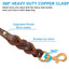 Braided Leather Dog Leash with Traffic Handle Two Handles Leather Dog Leash Leads for Training Bulldog Pit-bull Pet Dog Supplies