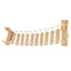 1M Cat Wooden Bridge Climbing Wall Mounted Rope Sisal Cat Rope Ladder Walking Indoor Pet Furniture for Kitten Playing and Rest