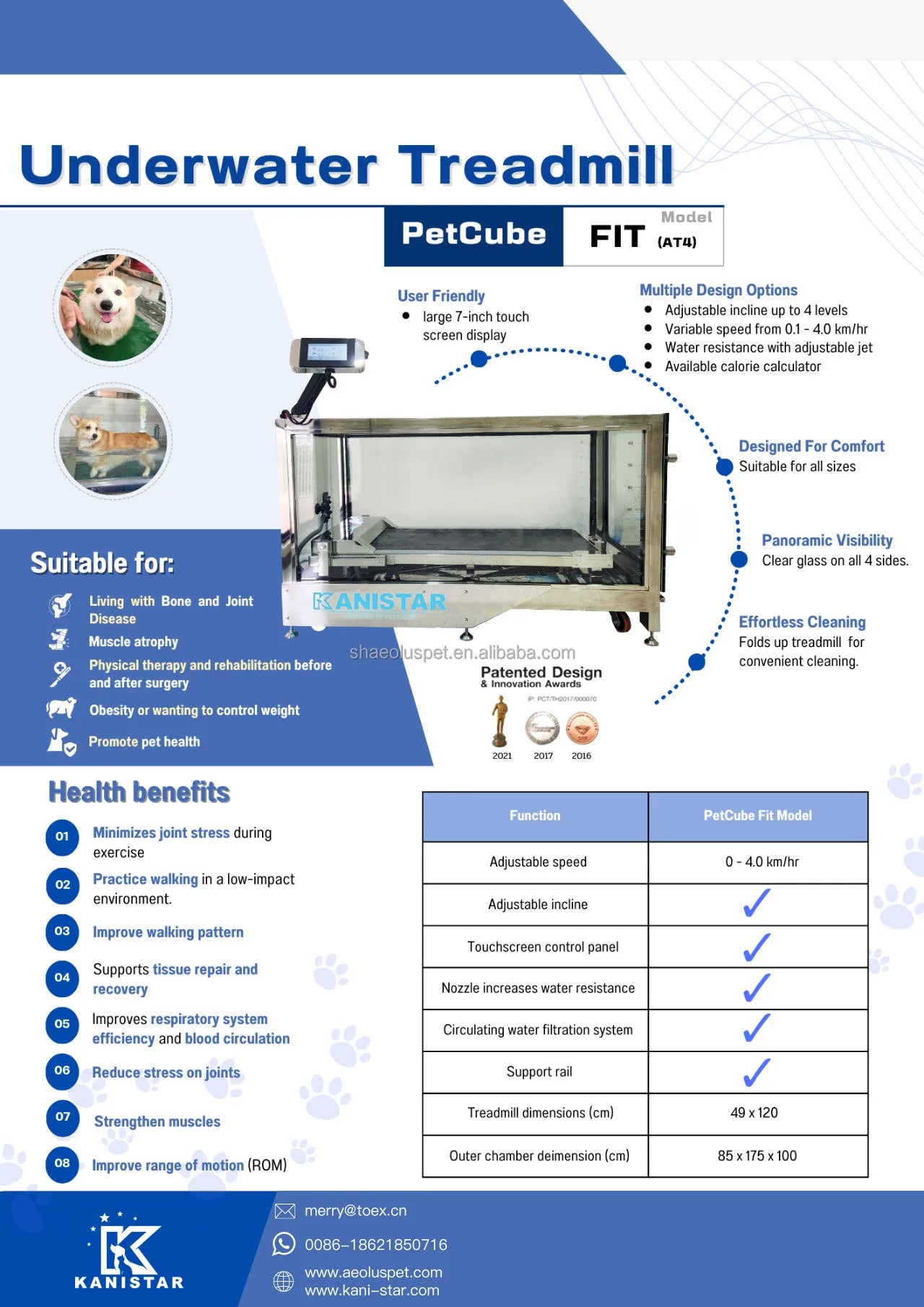 Dogs Hydrotherapy Pet Training Rehabilitation Underwater Treadmill High Quality Dog Training Equipment Water Treadmill