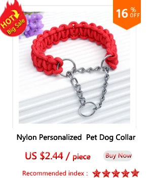 130cm Long Adjustable Large Dog Pets Leash Double Colors Canvas Double Row Nylon Dog Collar For Medium Large Dogs Pet Supplies