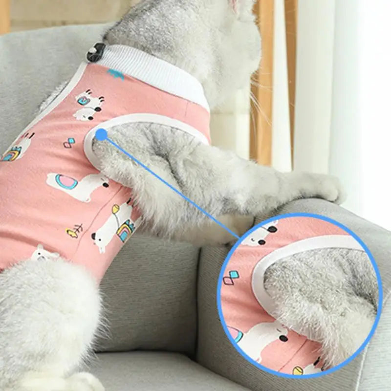 Cat Recovery Onesie Breathable Spay Abdominal Kitten Recovery Shirt Collar Alternative Kitten Onesie Clothes Kitten Shirt Coats