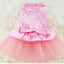 Dog Wedding Dress Cotton Lace Floral Dress For Small Dogs Chihuahua Summer Puppy Dress Pomeranian Princess Tutu Yorkshire Clothe