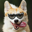 Heart-shaped Dog Sunglasses UV Protection Sun Glasses With Adjustable Strap Anti-Fog Goggles  Puppy Outdoor Eyes Protections