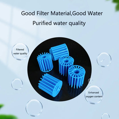 Transparent  Aquarium Filter Fish Tank Fluidized Moving Bed Filter Bubble Bio Filter Media With Air Stone And Sponge Filters New