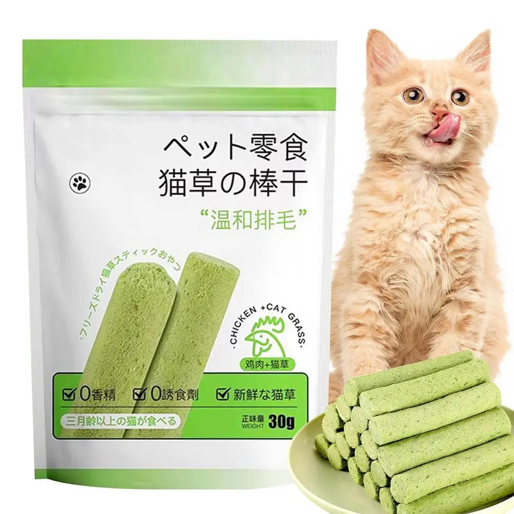 Cat Grass Sticks Grinding Rod Chew Toy Natural Grass Molar Rod Increase Appetite Hairball Removal Teeth Cleaning Teeth Caring