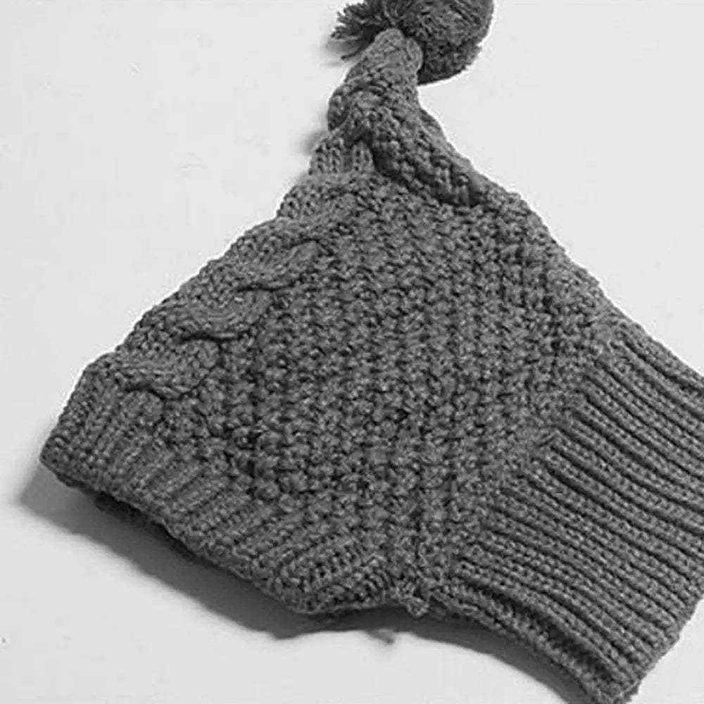 Dog Knit Hat With Earmuff Winter Dog Knitting Caps Soft Puppy Warm Hood Neck And Head Protector Knitting Hat Cute Pet Apparel