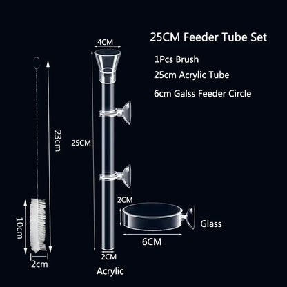 Acrylic Aquarium Feeder Tube Dish Transparent Fish Tank Shrimp Snail Shrimp Food Feeder Bowl Aquarium Feeding Accessories