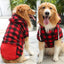 Winter Warm Pet Dog Clothes Plaid Printing Big Dog Coat Outfit for Large Dogs Labrador Hoodies Sweater Gold Retriever Clothing