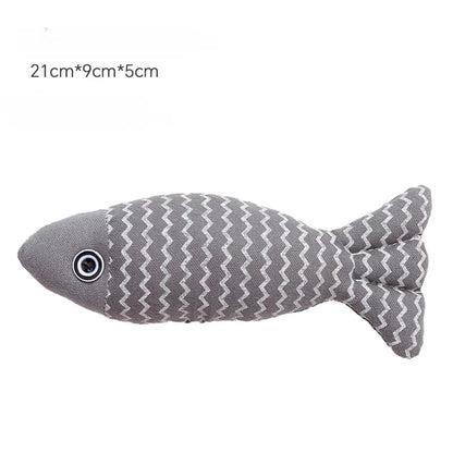 Teeth Grinding Catnip Toys Funny Interactive Plush Cat Toy Pet Kitten Chewing Vocal Toy Fish Bite Cat mint For Cats