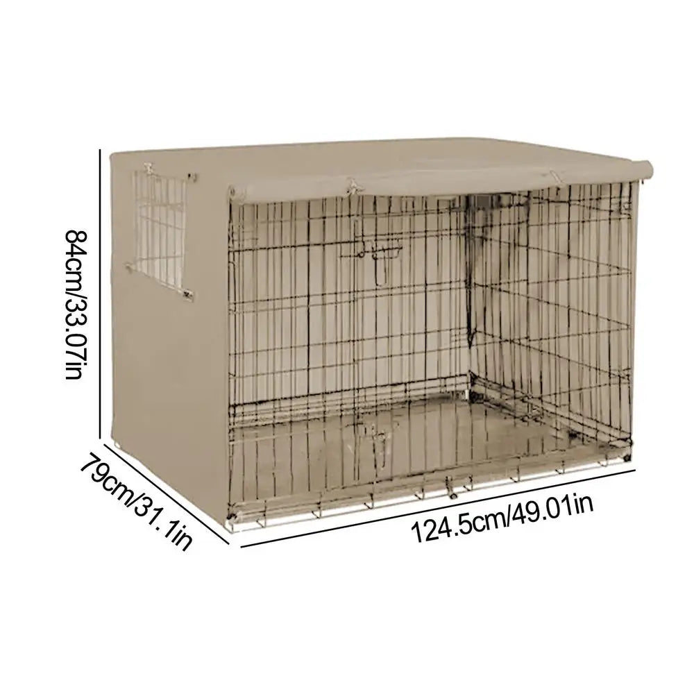 Oxford cloth Dog Kennel Cover Waterproof Windproof Pet Crate Protective Dog Kennel Cover Universal Fit For Indoor Outdoor Crates
