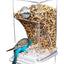 Bird Feeders Parakeet Feeders For Bird Cage Automatic Parrot Feeder Drinker Clear Acrylic Splash-Proof Bird Feeder