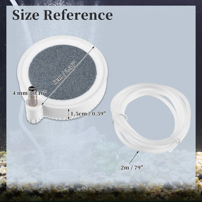 UXCELL  Air Stone Aquarium 5cm Oxygen Aerator Air Bubble Pond Pump Hydroponic Oxygen Mini Air Pump Accessories with Tube