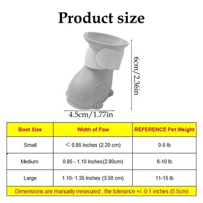 Winter Boots For Dogs Paw Protectors Anti-Slip Dog Boot Snow Shoes Adjustable Soft Dog Winter Boots 4pcs Puppy Shoes For Small