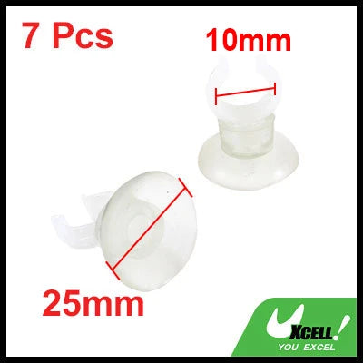 7 Pcs Universal 10mm Air Line Tubing Holder Suction Cups Clear for Aquarium Fish Tank Fish Pet Supplies Parts