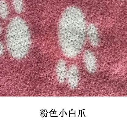Pet Blanket Super Soft Dog Blanket with Cute Paw Print Warm Puppy Blanket Mat Bed Cover for Large Dogs Kitten Cat Small Animals