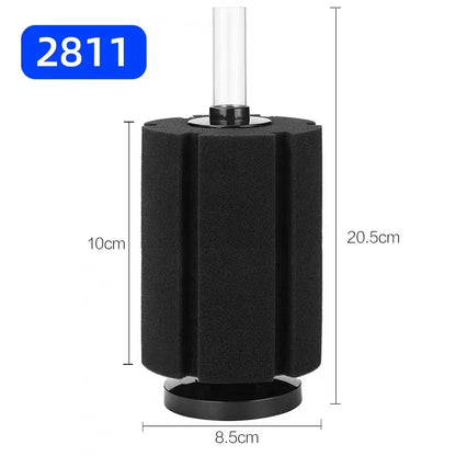 Black Aquarium Filter for Aquarium Fish Tank Air Pump Skimmer Biochemical Sponge Filter Aquarium Bio Filters Filtro AquarioLarge