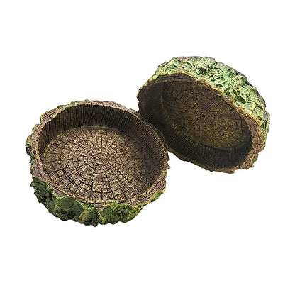 Pet Reptile Feeder Bowl Resin Aquarium Basin Food Water Pot Reptile Turtle Tortoise Scorpion Lizard Crabs Supplies Dropshipping