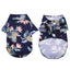 Summer Dog Shirt Hawaiian Beach Pet Clothing Coconut Tree Flower Print Puppy T-Shirt for Small Dogs Cats Vest Camp Shirt for Pug