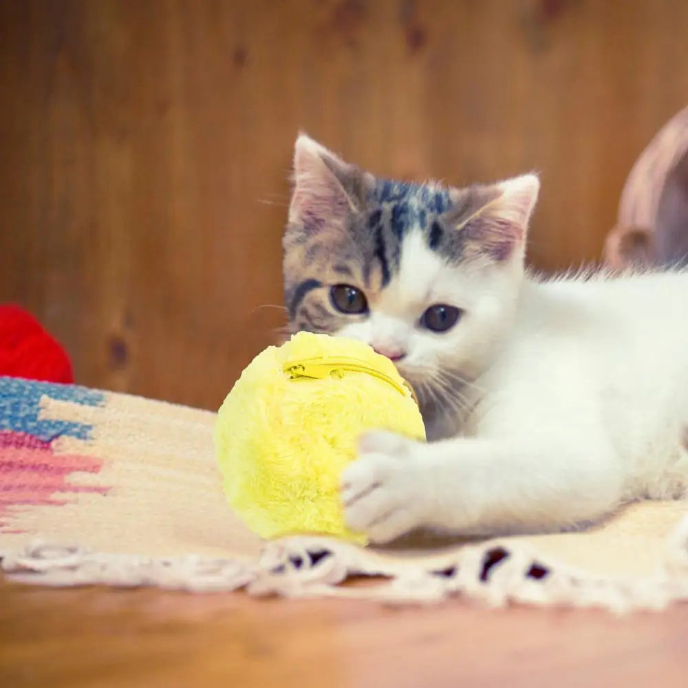 Dog Chewing Toy Rolling Ball Plush Sniffing Toy, Pet Supplies, Interactive Cat Toy, Movable Puppy Chew Squeaky Toy for Dogs