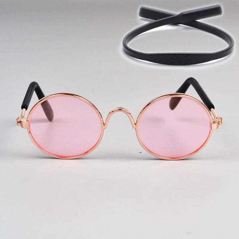 Anti-slip Cat Sunglasses Pet Accessories Small Dog Sun Glasses Classic Retro Circular Glasses for Kitten Photos Props Cosplay